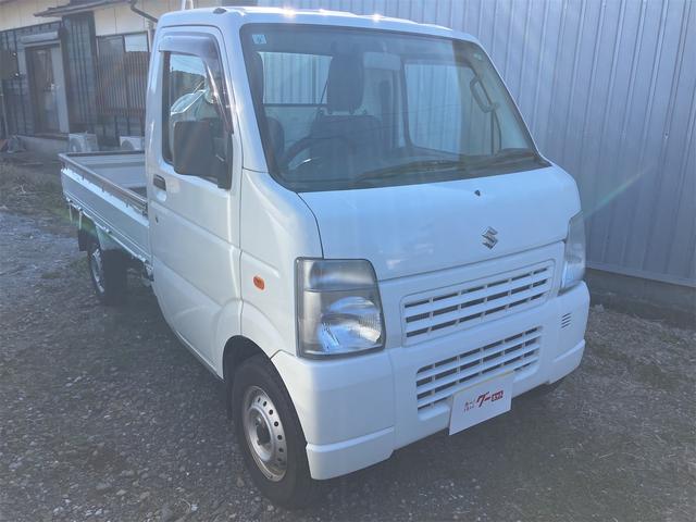 キャリイトラック 4WD 軽トラック パワステ 5速マニュアル ヘッドライトレベライザー エアコン 三方開 積載量350kg(3枚目)