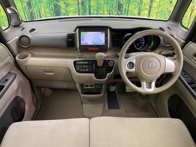 Ｎ－ＢＯＸ Ｇ　ＳＳパッケージ　電動スライドドア　禁煙車　純正ＳＤナビ　バックカメラ　ＥＴＣ　フルセグ　スマートキー　シートヒーター　ステアリングスイッチ　オートエアコン　ＣＤ／ＤＶＤ再生　盗難防止装置　プライバシーガラス（2枚目）