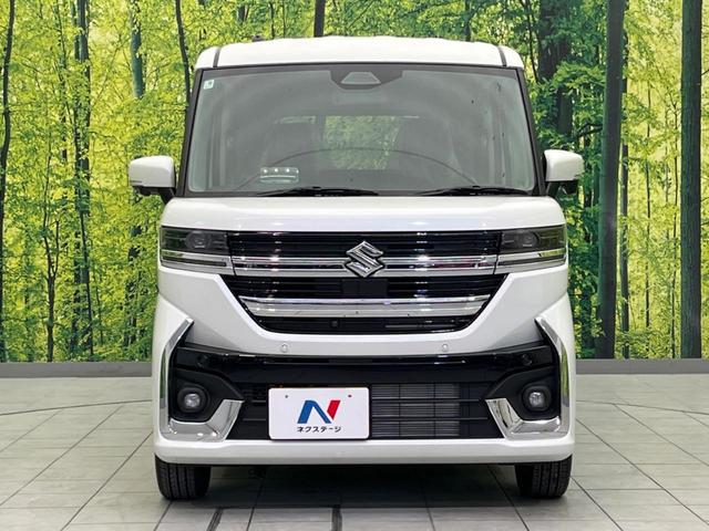 スペーシアカスタム ハイブリッドＸＳ　純正９型ナビ　届出済未使用車　両側電動ドア　全周囲カメラ　衝突被害軽減システム　レーダークルーズ　ハーフレザーシート　コーナーセンサー　スマートキー　ＬＥＤヘッド　オートハイビーム　車線逸脱警報（14枚目）