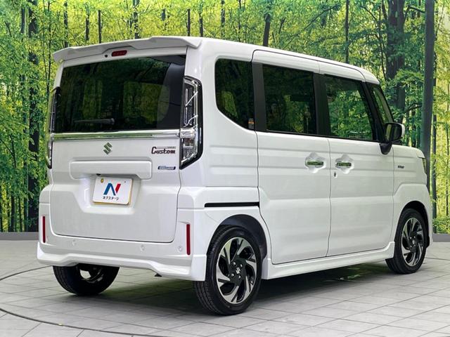スペーシアカスタム ハイブリッドＸＳ　純正９型ナビ　届出済未使用車　両側電動ドア　全周囲カメラ　衝突被害軽減システム　レーダークルーズ　ハーフレザーシート　コーナーセンサー　スマートキー　ＬＥＤヘッド　オートハイビーム　車線逸脱警報（17枚目）