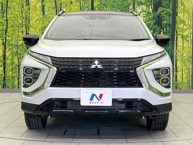 エクリプスクロス ブラックエディション 4WD サンルーフ 全周囲カメラ 衝突被害軽減システム レーダークルーズ 禁煙車 電動リアゲート ハーフレザーシート パワーシート コーナーセンサー スマートキー LEDヘッド ルーフレール(14枚目)