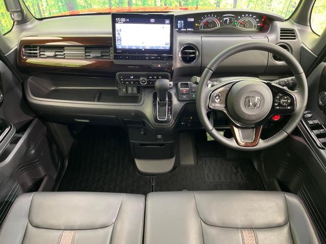 Ｎ－ＢＯＸカスタム Ｌ・ターボコーディネートスタイル　ターボ　両側電動スライドドア　９型ナビ　バックカメラ　衝突軽減装置　レーダークルーズ　禁煙車　合皮シート　シートヒーター　ドラレコ　レーンキープ　スマートキー　ＬＥＤヘッド　ＥＴＣ　オートエアコン（2枚目）