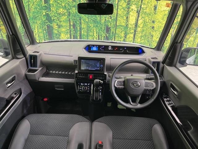 タント カスタムＲＳセレクション　ターボ　両側電動スライドドア　純正ＳＤナビ　バックカメラ　衝突警報装置　レーダークルーズコントロール　禁煙車　ハーフレザーシート　シートヒーター　コーナーセンサー　レーンキープ　スマ（2枚目）