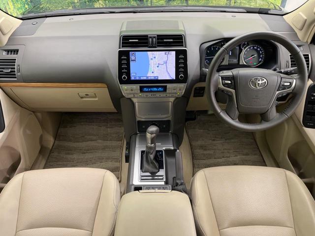 ランドクルーザープラド ＴＸ　Ｌパッケージ　４ＷＤ　純正９型ナビ　全周囲カメラ　衝突軽減装置　レーダークルーズ　禁煙車　本革シート　シートヒーター　パワーシート　ドラレコ　コーナーセンサー　レーンキープ　スマートキー　ＬＥＤヘッド（2枚目）