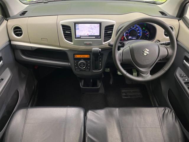 ワゴンＲ ＦＸリミテッド　禁煙車　ＨＤＤナビ　ＥＴＣ　Ｂｌｕｅｔｏｏｔｈ　フルセグ　スマートキー　オートエアコン　純正１４インチアルミホイール　ＣＤ再生　盗難防止装置　プライバシーガラス　アイドリングストップ　ベンチシート（2枚目）