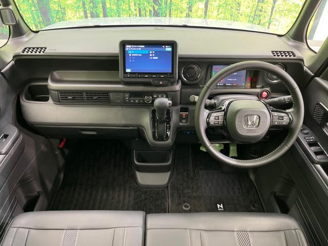 Ｎ－ＢＯＸカスタム コーディネートスタイル　両側電動ドア　純正８型ナビ　衝突被害軽減システム　レーダークルーズ　バックカメラ　禁煙車　合皮レザーシート　ドラレコ　スマートキー　ＬＥＤヘッド　ビルトインＥＴＣ　純正１４インチアルミ（2枚目）