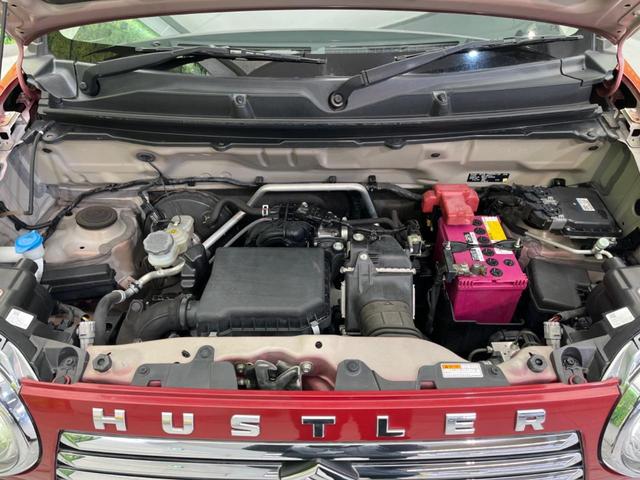 ハスラー ＪスタイルＩＩターボ　衝突軽減　ＳＤナビ　バックカメラ　ＥＴＣ　ドラレコ　Ｂｌｕｅｔｏｏｔｈ　スマートキー　シートヒーター　革巻きハンドル　ステアリングスイッチ　ＨＩＤヘッド　純正１５インチＡＷ　車線逸脱警報（18枚目）