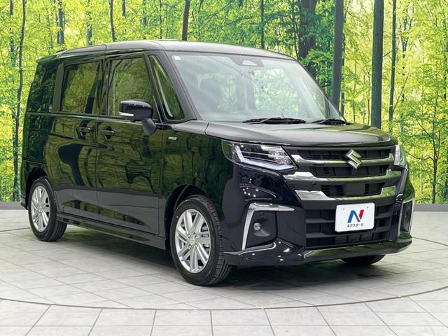 ソリオ ハイブリッドＭＺ　登録済未使用車　メーカー９インチナビ　両側電動スライド　全周囲カメラ　ブラインドスポットモニター　レーダークルーズコントロール　ステアリングスイッチ　ＬＥＤヘッドライト　スマートキー　コーナーセンサー（16枚目）