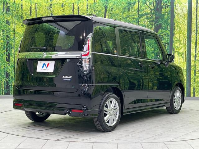 ソリオ ハイブリッドＭＺ　登録済未使用車　メーカー９インチナビ　両側電動スライド　全周囲カメラ　ブラインドスポットモニター　レーダークルーズコントロール　ステアリングスイッチ　ＬＥＤヘッドライト　スマートキー　コーナーセンサー（17枚目）