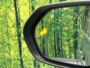 【ブラインドスポットモニター】走行中、ドアミラーの死角になりやすい箇所に後続車が接近するとサイドミラーのレンズに警告を表示!ドライバーに注意喚起をしてくれます。