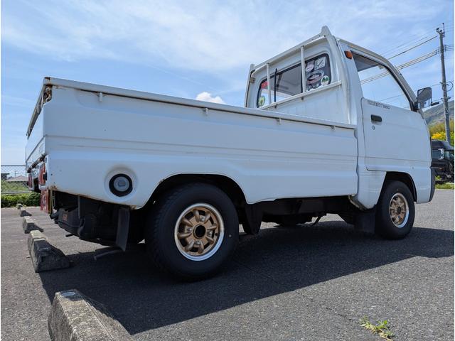 キャリイトラック 　一方開　　１０インチアルミホイールタイヤ新品　ローダウン　丸目２灯　１０吋旧車　車検令和９年３月　ＤＡ５１Ｔ（12枚目）