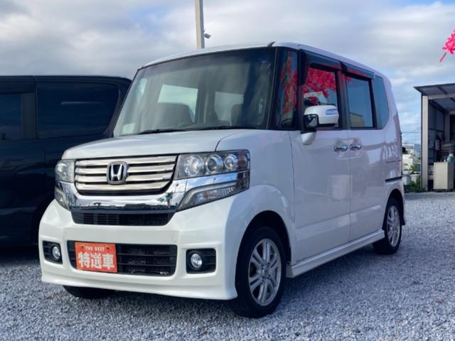 Ｎ－ＢＯＸカスタム Ｇ・Ｌパッケージ　Ｂカメラ・スマートキー・片側パワースライドドア・アイドリングストップ・横すべり防止装置・Ａエアコン・電動格納ミラー・ＡＭ・ＦＭ・ＣＤ・ＳＤ・Ｂｌｕｅｔｏｏｔｈ・Ａライト・フォグランプ・（3枚目）