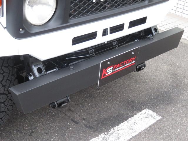 ランドクルーザー70 LX 中期モデル 新品同色全塗装 BJ用グリル 新品前後クロカンバンパー 純正車高 社外ショック 新品ブラッドレーV16インチAW 新品BFグッドリッチ製ATタイヤ 新品黒革調シートカバー 社外HDDナビ(18枚目)