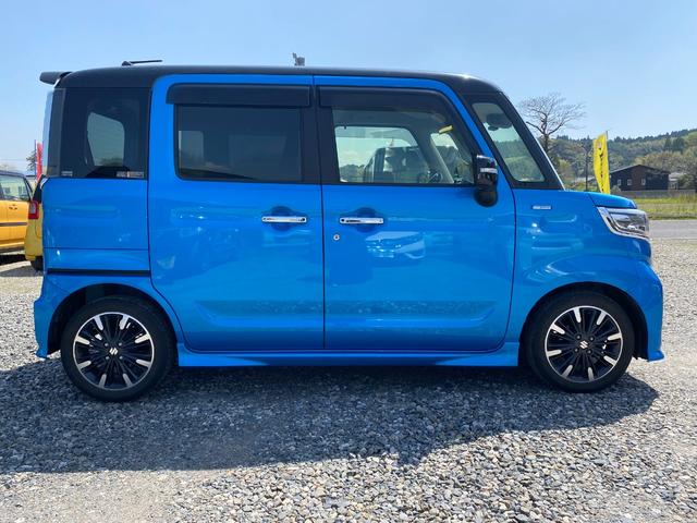 スペーシアカスタム ハイブリッドＸＳターボ　ターボ車　２トーンカラー　８インチナビ（Ｂｌｕｅｔｏｏｔｈ付・フルセグ）　全方位モニター　両側パワースライドドア　ＥＴＣ　前方ドラレコ　オートハイビーム　運転席シートヒーター　純正１５インチアルミ（6枚目）