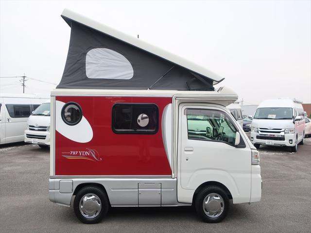 ハイゼットトラック インディアナＲＶ　インディ７２７　タイプＳ　キャンピングカー　ポップアップルーフ　オートマ　外部充電　５００Ｗインバーター　シンク　シングルサブバッテリー　走行充電　アウターシャワー　常時バックミラーモニター　ＥＴＣ　軽キャン（31枚目）