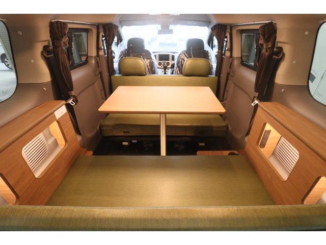 NV200バネットワゴン FOCS Luz フォックス ルソ Bスタイル 新車 特別塗装色/レザーシート加工/高断熱処理/サブバッテリー/走行充電/外部充電/バッテリーモニター/脱着式テーブル/フリップダウンモニター/ナビ電源SW/ポータブル電源用コンセント/キャンピングカー(36枚目)