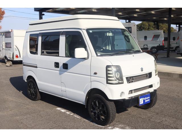 エブリイ ジョインターボ フィールドライフ コング 登録遅れ キャンピングカー 車中泊 ポップアップルーフ サブバッテリー シンク 走行充電 外部電源 リフトアップ 社外15インチアルミホイール ナビ ETC(18枚目)