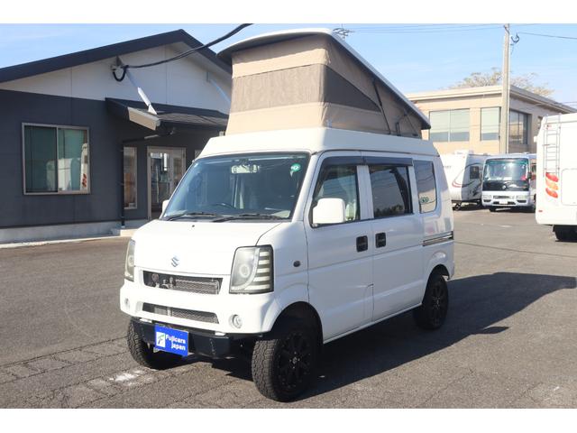 エブリイ ジョインターボ フィールドライフ コング 登録遅れ キャンピングカー 車中泊 ポップアップルーフ サブバッテリー シンク 走行充電 外部電源 リフトアップ 社外15インチアルミホイール ナビ ETC(27枚目)