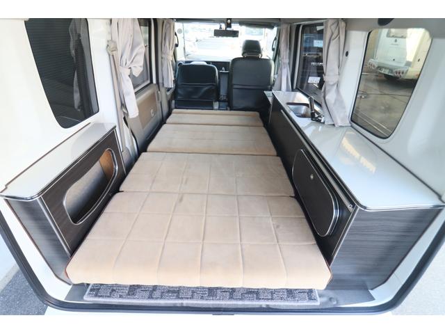 エブリイ ジョインターボ フィールドライフ コング 登録遅れ キャンピングカー 車中泊 ポップアップルーフ サブバッテリー シンク 走行充電 外部電源 リフトアップ 社外15インチアルミホイール ナビ ETC(29枚目)