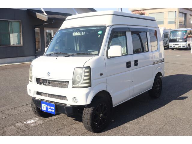 エブリイ ジョインターボ フィールドライフ コング 登録遅れ キャンピングカー 車中泊 ポップアップルーフ サブバッテリー シンク 走行充電 外部電源 リフトアップ 社外15インチアルミホイール ナビ ETC(35枚目)