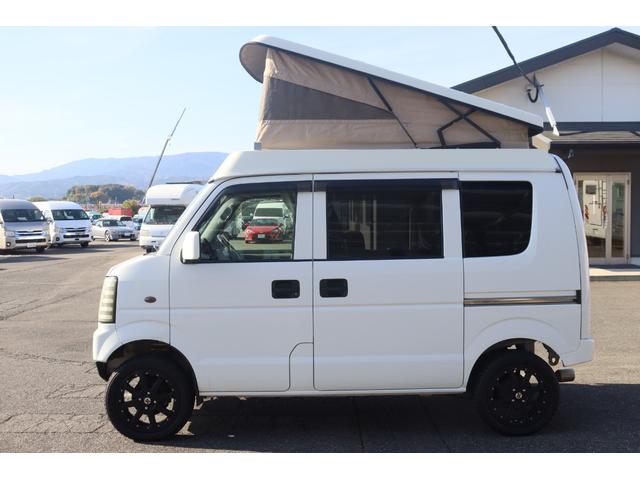 エブリイ ジョインターボ フィールドライフ コング 登録遅れ キャンピングカー 車中泊 ポップアップルーフ サブバッテリー シンク 走行充電 外部電源 リフトアップ 社外15インチアルミホイール ナビ ETC(52枚目)