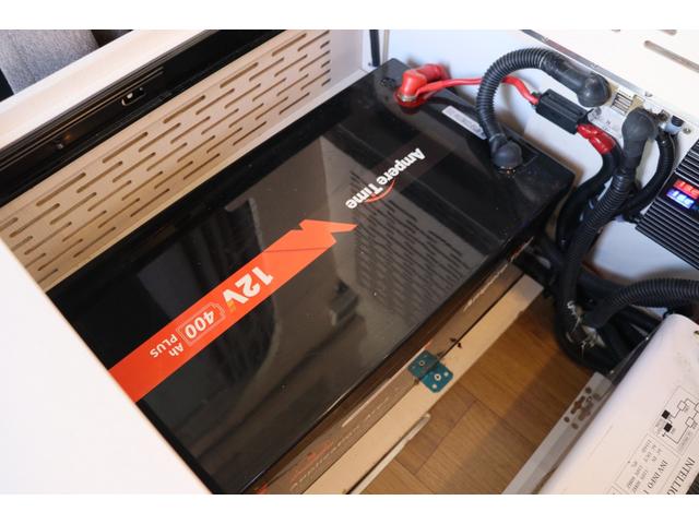 ハイゼットトラック ＪＰスター　ハッピー１＋　４ＷＤ　４００Ａｈリチウム／１２Ｖクーラー／ＦＦヒーター／冷蔵庫／液晶テレビ／電子レンジ／マックスファン／サイバーナビ／ＥＴＣ２．０／前後ドラレコ／前後スタビ／社外ショック／リアエアロ／キャンピングカー（63枚目）