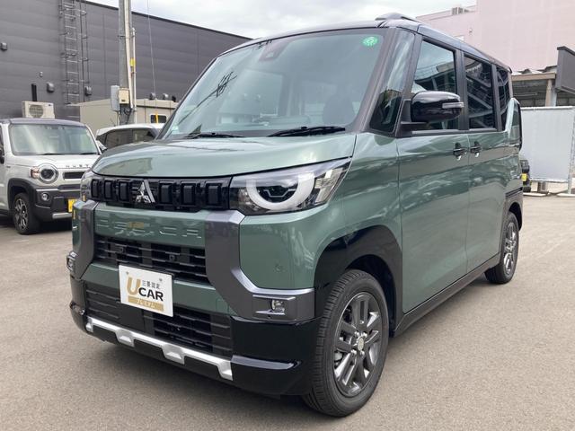 デリカミニ Ｔ　プレミアム　衝突軽減装置　ターボエンジン　オートハイビーム　ＬＫＡ　パワステ　フルタイム４ＷＤ　エアバッグ　ＬＥＤヘッド　ＥＳＣ　サイドカメラ　インテリキー　キーフリー　アルミホイール　ルーフレール　シートヒータ（2枚目）