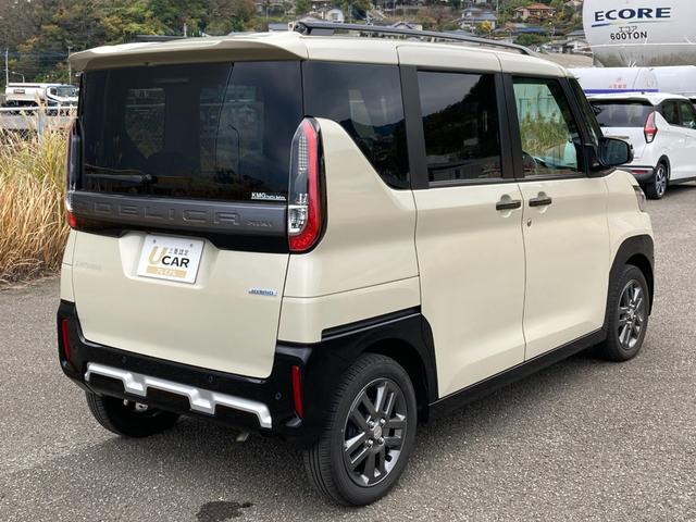 デリカミニ Ｔ　プレミアム　衝突軽減装置　オートハイビーム　ＬＫＡ　寒冷地　パワステ　Ａライト　フルタイム４ＷＤ　エアバッグ　ＬＥＤヘッド　ＥＳＣ　サイドカメラ　クルコン　キーフリー　ルーフレール　シートヒータ　セキュリティ（6枚目）