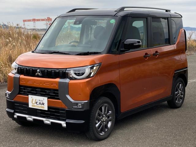 デリカミニ Ｔ　プレミアム　衝突軽減装置　オートハイビーム　ＬＫＡ　寒冷地　パワステ　Ａライト　フルタイム４ＷＤ　エアバッグ　ＬＥＤヘッド　ＥＳＣ　サイドカメラ　クルコン　キーフリー　ルーフレール　シートヒータ　セキュリティ（2枚目）