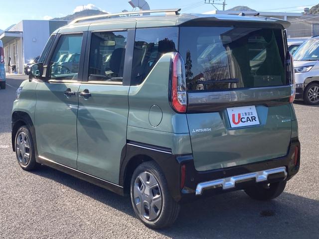 デリカミニ Ｔ　エアコン　キーフリー　前席シートヒーター　ルーフレール　ＥＴＣ　ＬＥＤヘッドライト　ｉストップ　クリアランスソナー　スマートキー　エアバッグ　盗難防止　ベンチシート　ターボ　レーダーブレーキ（4枚目）