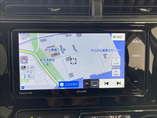 アクア Ｇ　禁煙車　安全装置　社外ナビ　Ｂカメラ　ＥＴＣ　衝突軽減ブレーキ　横滑り防止装置　クルーズコントロール　Ｂｌｕｅｔｏｏｔｈ接続　フルセグＴＶ　ＤＶＤ再生　スマートキー（6枚目）