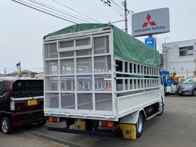 家畜運搬車 ウインチ付 新品幌 三方開 荷台内寸 長438 幅186 最大積載量3000kg NOx・PM適合車 バックカメラ ABS 運転席エアバック(11枚目)