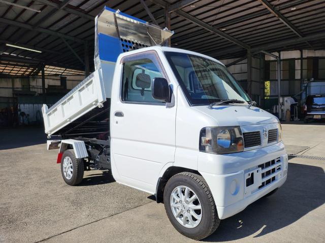 クリッパートラック 　５速ＭＴ／４ＷＤ（ＨｉＬｏ切替付）／ＰＴＯ式ダンプ／パワステ／エアコン／エアバッグ装備／荷台あおりアルミ縞板カバー／荷台背面ステンレス仕様／アルミホイール／土砂禁（2枚目）