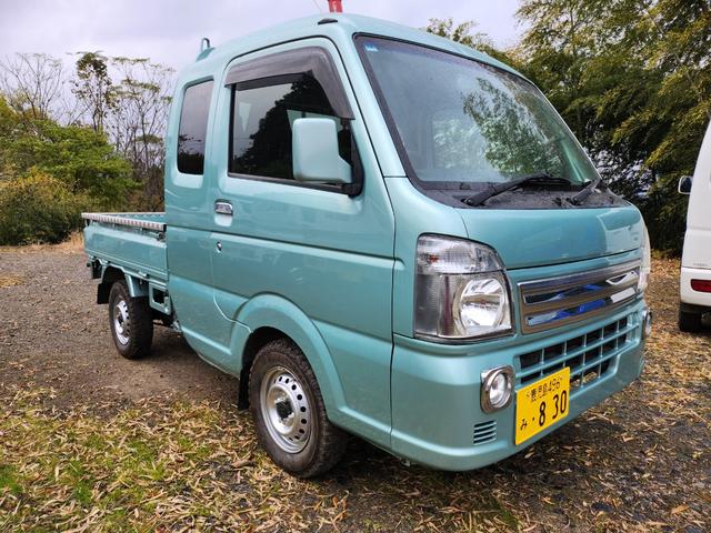 キャリイトラック 5速MT/4WD(HiLo切替)/デフロック/パワーウィンドウ/キーレスエントリー/パワステ/エアコン/エアバッグ装備/作業灯/荷台あおりアルミ縞板カバー(2枚目)