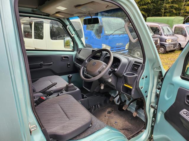 キャリイトラック 5速MT/4WD(HiLo切替)/デフロック/パワーウィンドウ/キーレスエントリー/パワステ/エアコン/エアバッグ装備/作業灯/荷台あおりアルミ縞板カバー(13枚目)