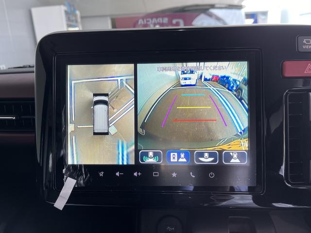 スペーシアカスタム ハイブリッドGS デュアルセンサーブレーキサポート2 マイルドハイブリッド 電動スライド 全方位ナビ CVT オートエアコン キーレススタート オートライト オーディオスイッチ LED ACC 電動パーキング アルミ(7枚目)