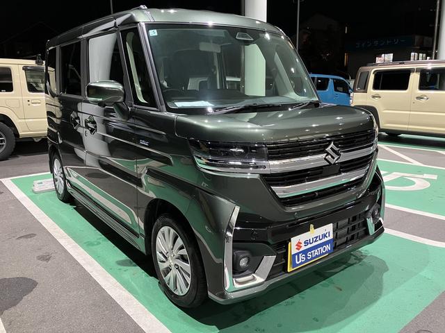 スペーシアカスタム ハイブリッドGS デュアルセンサーブレーキサポート2 マイルドハイブリッド 電動スライド 全方位ナビ CVT オートエアコン キーレススタート オートライト オーディオスイッチ LED ACC 電動パーキング アルミ(50枚目)