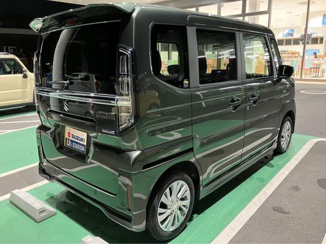 スペーシアカスタム ハイブリッドGS デュアルセンサーブレーキサポート2 マイルドハイブリッド 電動スライド 全方位ナビ CVT オートエアコン キーレススタート オートライト オーディオスイッチ LED ACC 電動パーキング アルミ(52枚目)