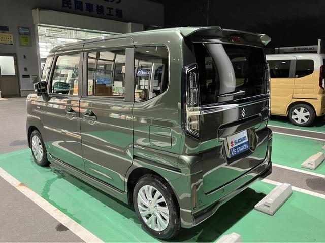 スペーシアカスタム ハイブリッドGS デュアルセンサーブレーキサポート2 マイルドハイブリッド 電動スライド 全方位ナビ CVT オートエアコン キーレススタート オートライト オーディオスイッチ LED ACC 電動パーキング アルミ(53枚目)