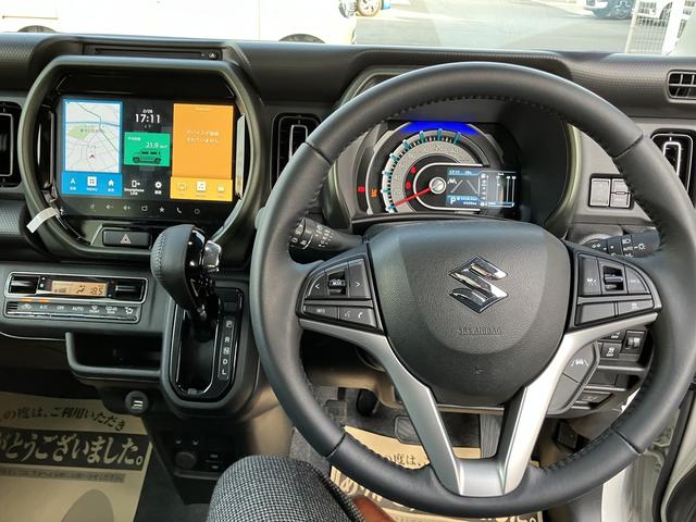 ハスラー タフワイルド　デュアルカメラブレーキサポート　マイルドハイブリッド　全方位ナビ　ＣＶＴ　オートエアコン　リモコンキー　キーレススタート　オートライト　　シートヒーター　オーディオスイッチ　ＡＣＣ　ＬＥＤ　フォグ（11枚目）