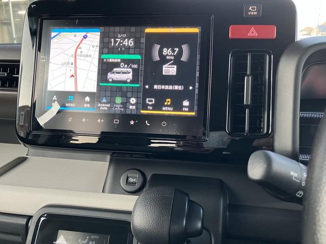 スペーシア ハイブリッドＧ　デュアルセンサーブレーキサポートＩＩ　マイルドハイブリッド　両側スライドドア　全方位ナビ　ＣＶＴ　オートエアコン　リモコンキー　キーレススタート　オートライト　オーディオスイッチ　ＬＥＤ　ＥＳＰ（4枚目）