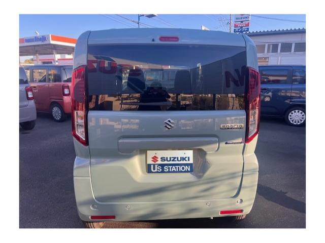 スペーシア ハイブリッドＸ　デュアルセンサーブレーキサポート２　マイルドハイブリッド　電動スライド　オーディオレス　ＣＶＴ　ＡＡＣ　リモコンキー　キーレススタート　オートライト　オーディオスイッチ　ＬＥＤ　ＡＣＣ　電動パーキング（4枚目）