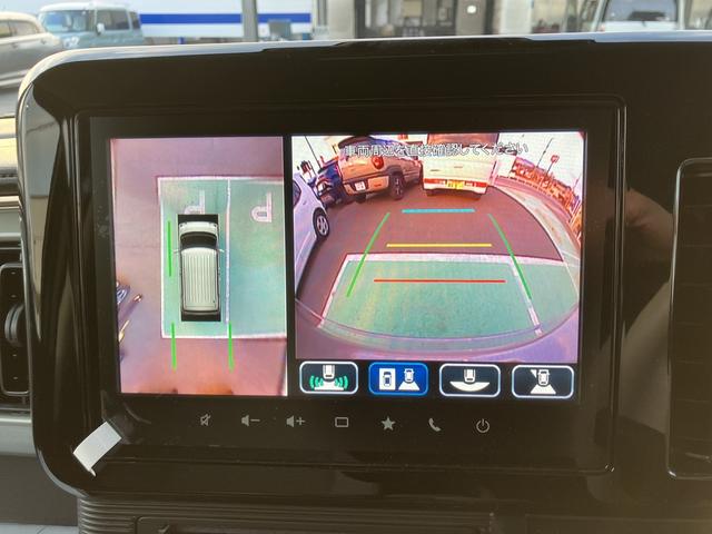 ワゴンＲスマイル ハイブリッドＸ　デュアルセンサーブレーキサポートＩＩ　マイルドハイブリッド　電動スライド　全方位ナビ　ＣＶＴ　オートエアコン　リモコンキー　キーレススタート　オートライト　オーディオスイッチ　ＡＣＣ　ＬＥＤ　フォグ（7枚目）