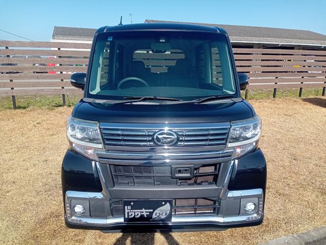 タント カスタムＸ　トップエディションＳＡＩＩ　バックカメラ　両側電動スライドドア　ナビ　ＴＶ　クリアランスソナー　衝突被害軽減システム　ＬＥＤヘッドランプ　スマートキー　アイドリングストップ　ベンチシート　ＣＶＴ　盗難防止システム　ＡＢＳ　ＥＳＣ（12枚目）