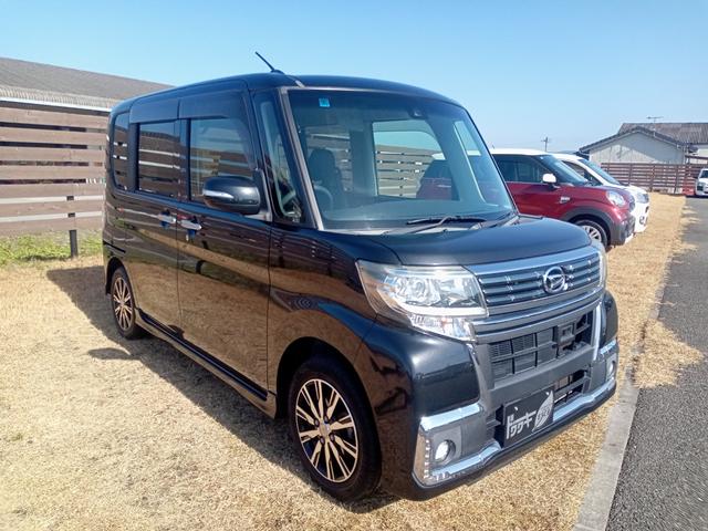 タント カスタムＸ　トップエディションＳＡＩＩ　バックカメラ　両側電動スライドドア　ナビ　ＴＶ　クリアランスソナー　衝突被害軽減システム　ＬＥＤヘッドランプ　スマートキー　アイドリングストップ　ベンチシート　ＣＶＴ　盗難防止システム　ＡＢＳ　ＥＳＣ（13枚目）