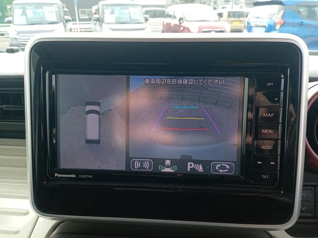 スペーシア ハイブリッドＸ　ＥＴＣ　全周囲カメラ　両側電動スライドドア　ナビ　ＴＶ　クリアランスソナー　レーンアシスト　衝突被害軽減システム　スマートキー　アイドリングストップ　電動格納ミラー　シートヒーター　ベンチシート（6枚目）