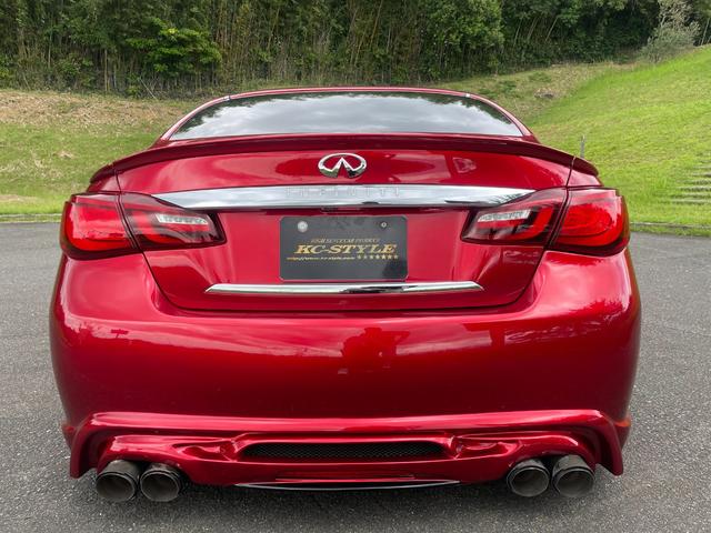 フーガ ３７０ＧＴ　タイプＳ　★インフィニティ後期仕様・ワンオフエアロ・フェンダー加工・社外エアサス４独仕様・Ｋブレイク２０インチ深リムホイル・社外ブレーキキット・運転席助手席シートヒーター、シートエアコン・本革シート（8枚目）