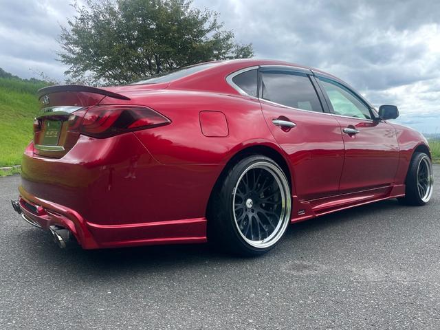 フーガ ３７０ＧＴ　タイプＳ　★インフィニティ後期仕様・ワンオフエアロ・フェンダー加工・社外エアサス４独仕様・Ｋブレイク２０インチ深リムホイル・社外ブレーキキット・運転席助手席シートヒーター、シートエアコン・本革シート（24枚目）