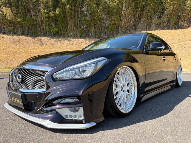 フーガ 370GT タイプS 後期型・サンルーフ・黒革シート・社外フルエアロ・WORK21インチAW・カズサスエアサス・社外リアマフラー・純正ナビ・シートヒーター・バックカメラ・ドラレコ・Bluetooth・ETC(10枚目)