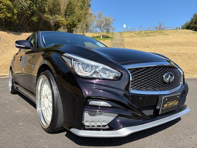 フーガ 370GT タイプS 後期型・サンルーフ・黒革シート・社外フルエアロ・WORK21インチAW・カズサスエアサス・社外リアマフラー・純正ナビ・シートヒーター・バックカメラ・ドラレコ・Bluetooth・ETC(16枚目)